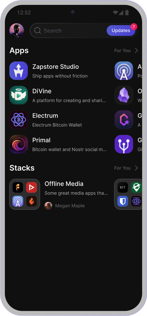 Zapstore Android app screenshot